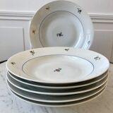 Set of 6 hollow plates Made in France registered model "Czechs" years 50-60