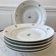 Lot de 6 assiettes creuses Made in France modèle déposé "Tchèques" années 50-60
