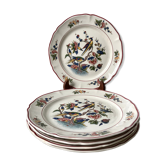Lot de 5 assiettes à dessert Villeroy & Boch modèle Phénix années 50-60