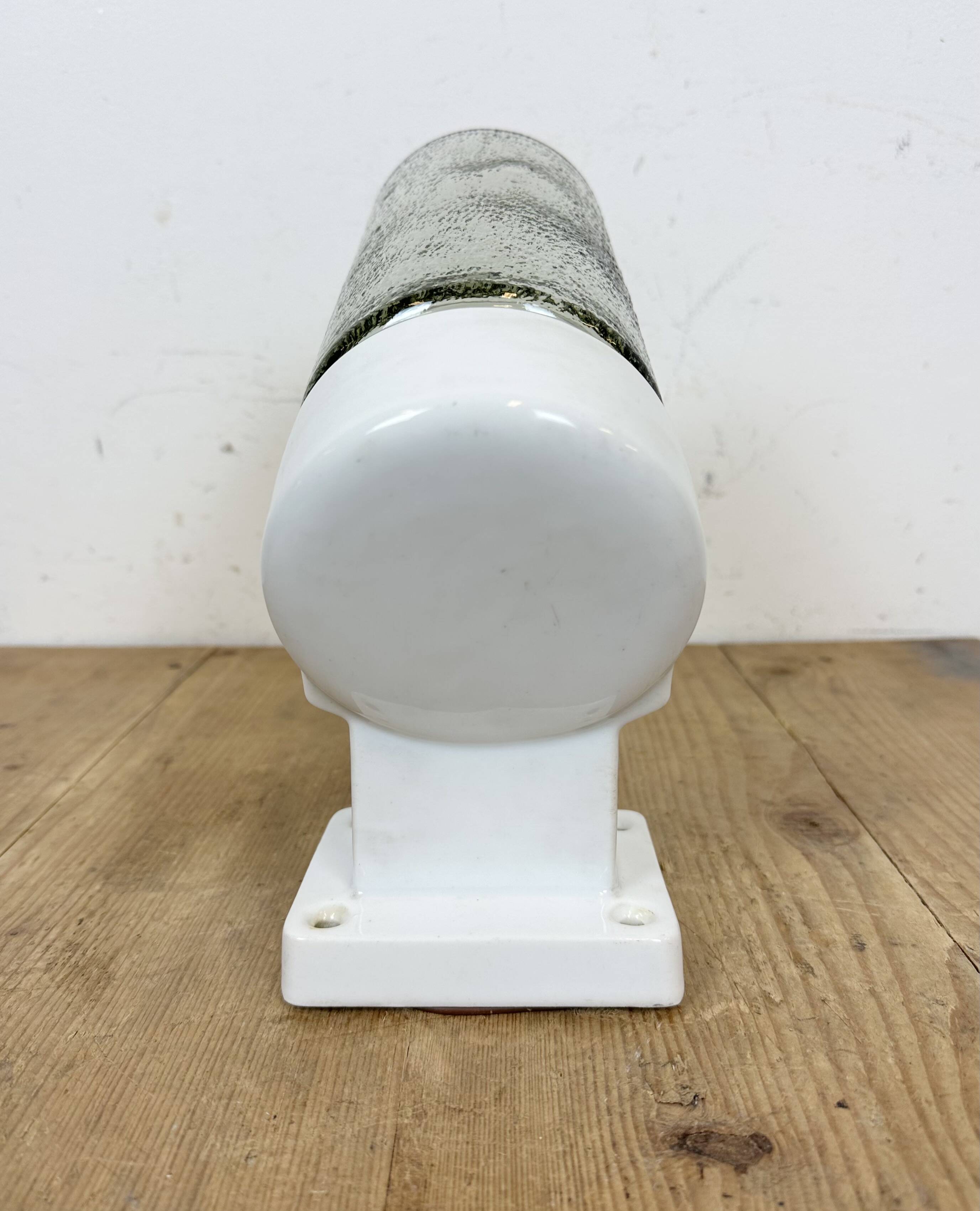 Vintage white porcelain wall light, 1960s