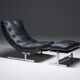 Fauteuil aved pouf de Roger de Winter, années 1960, Belqique