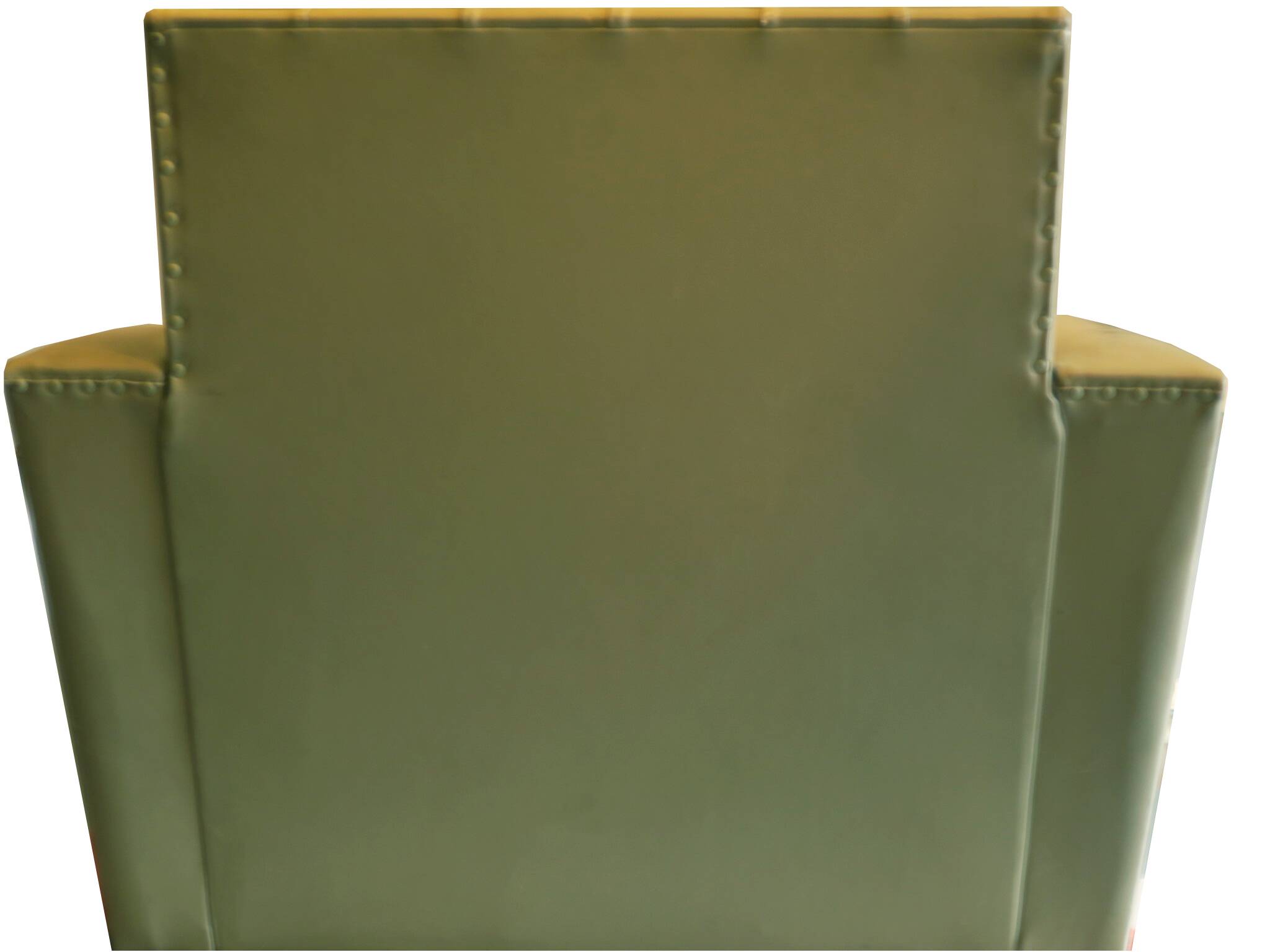 MId century pistachio green leather lounge chair after Florence Knoll, 1950s