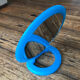Mirror to pose vintage turquoise blue
