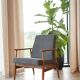 Scandinavian modern armchair graphite corduroy H.Lis