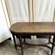 Dark wood piano bench
