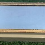 Antique mirror with gilded wood pediment, Louis XVI style