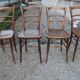 Lot de 4 chaises bistrot assises décorées