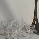 6 Baccarat “Chauny” crystal liqueur glasses