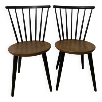 50s chairs. Solid wood / black