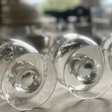 5 bubble glass cups.