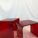 Plexiglass coffee tables set
