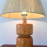 Vintage 1980s solid elm lamp