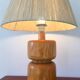 Vintage 1980s solid elm lamp