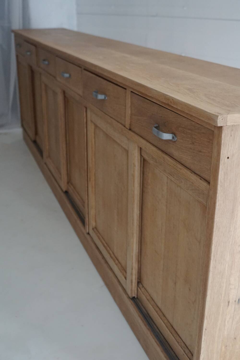 Old large pharmacy cabinet - profession / solid oak