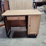 1950s desk in wood and tubular metal