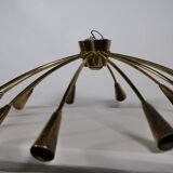 Gold Sputnik Spider 1950s 1960s Ceiling Lamp
