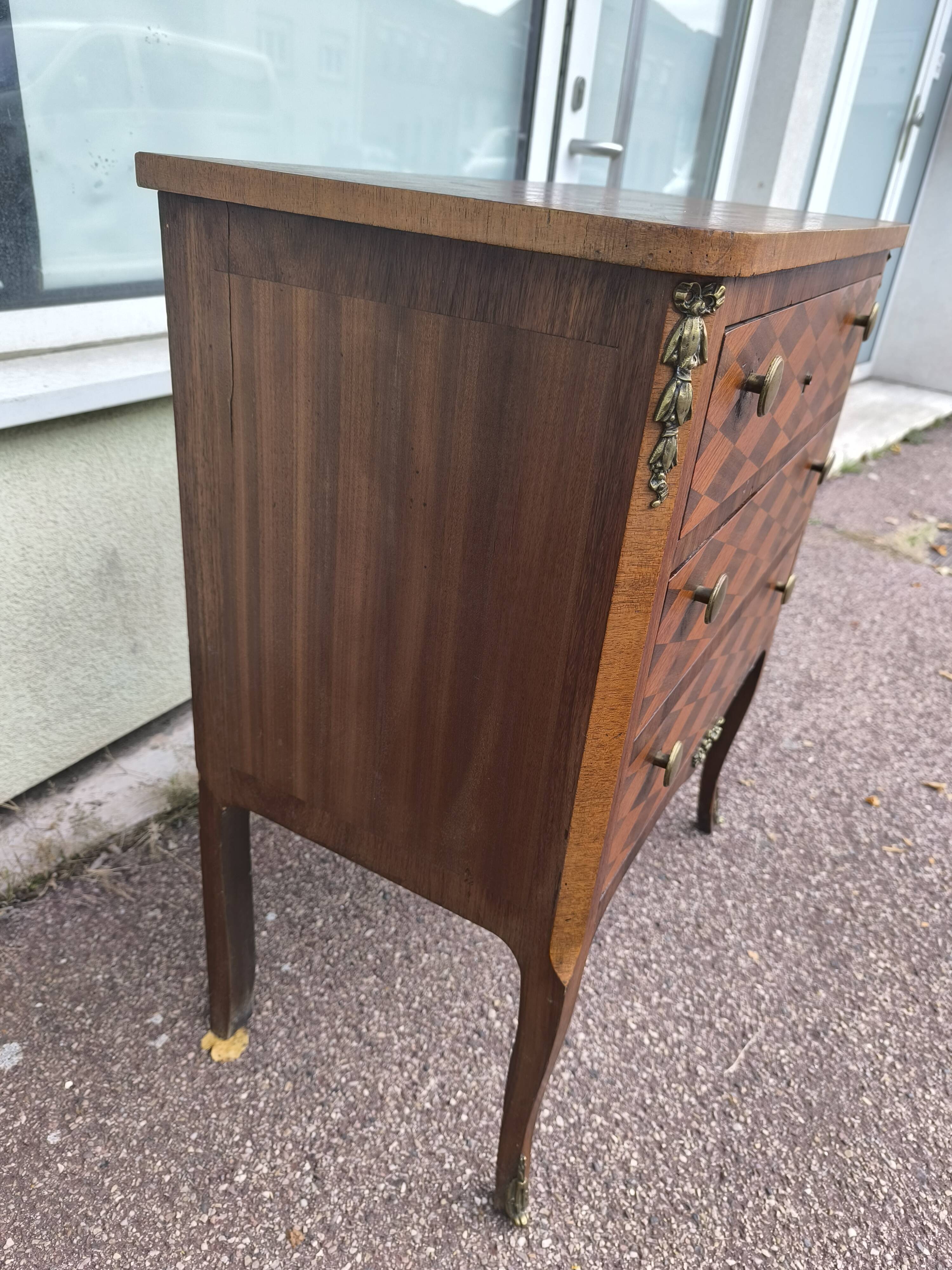 Small Louis XVI Style Marquetry Chest of Drawers Circa 1930/1950