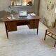 Scandinavian "boomerang" two-sided teak desk Midtjydsk Mobelfabrilk