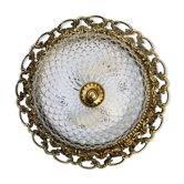 Old baroque style glass ceiling lamp
