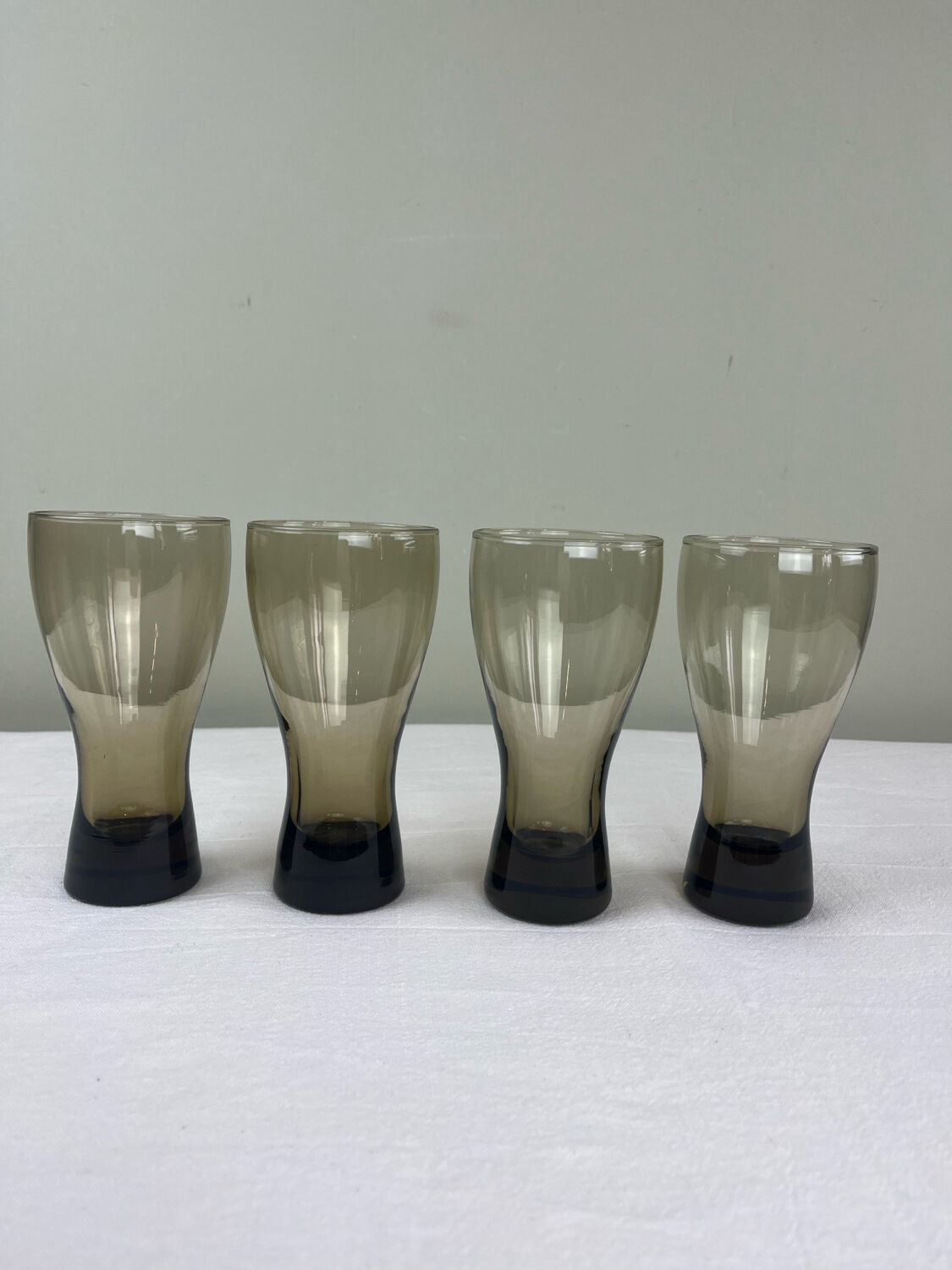 Vintage smoked glass cup