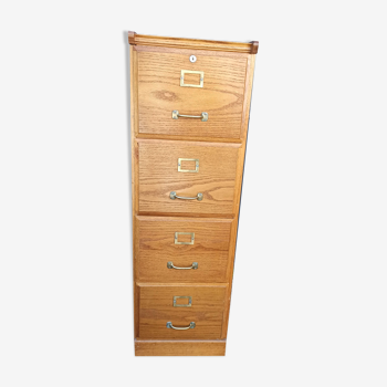 Oak curtain binder notary furniture 4 drawers