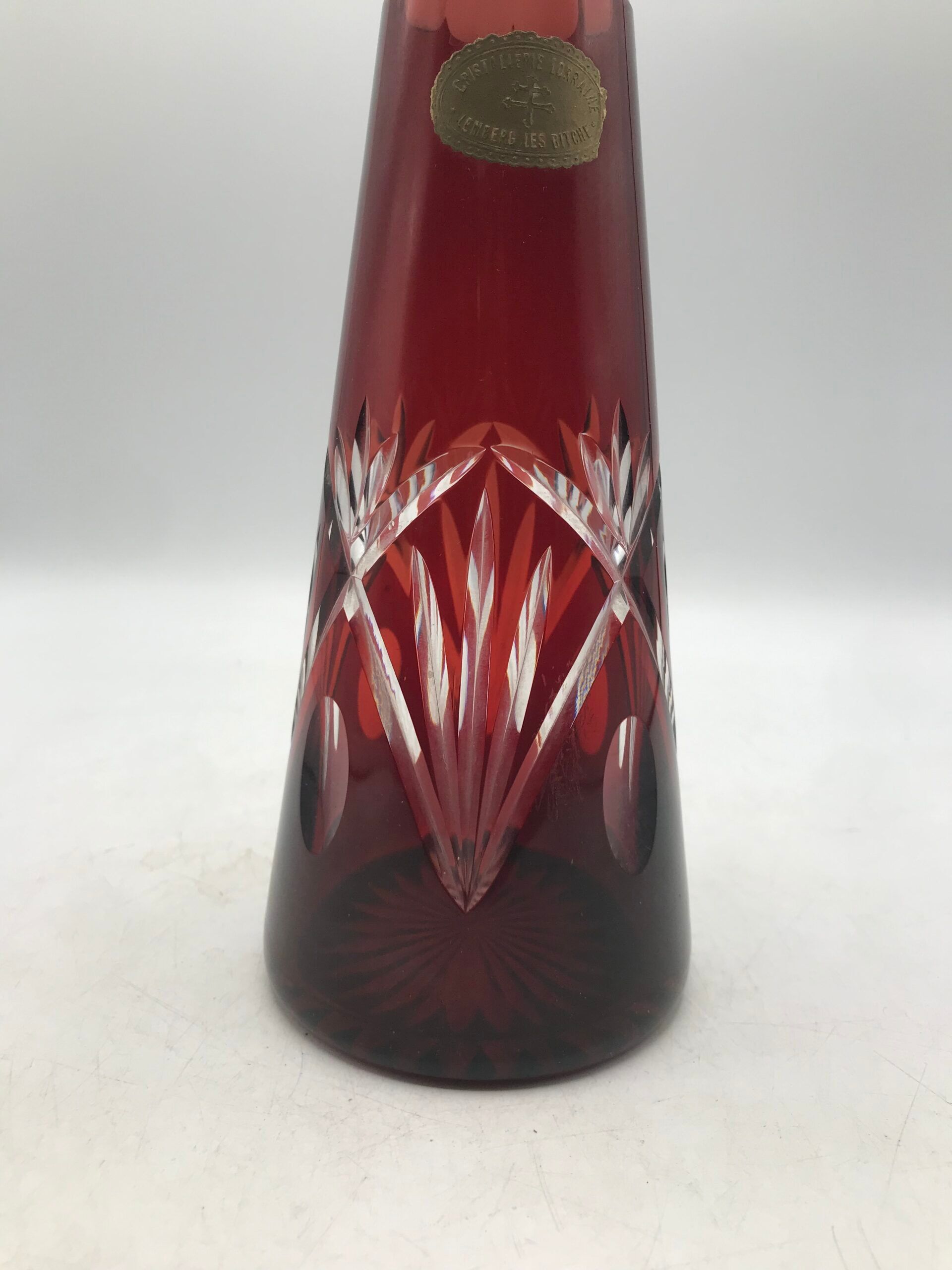 Art Deco crystal carafe Val Saint Lambert