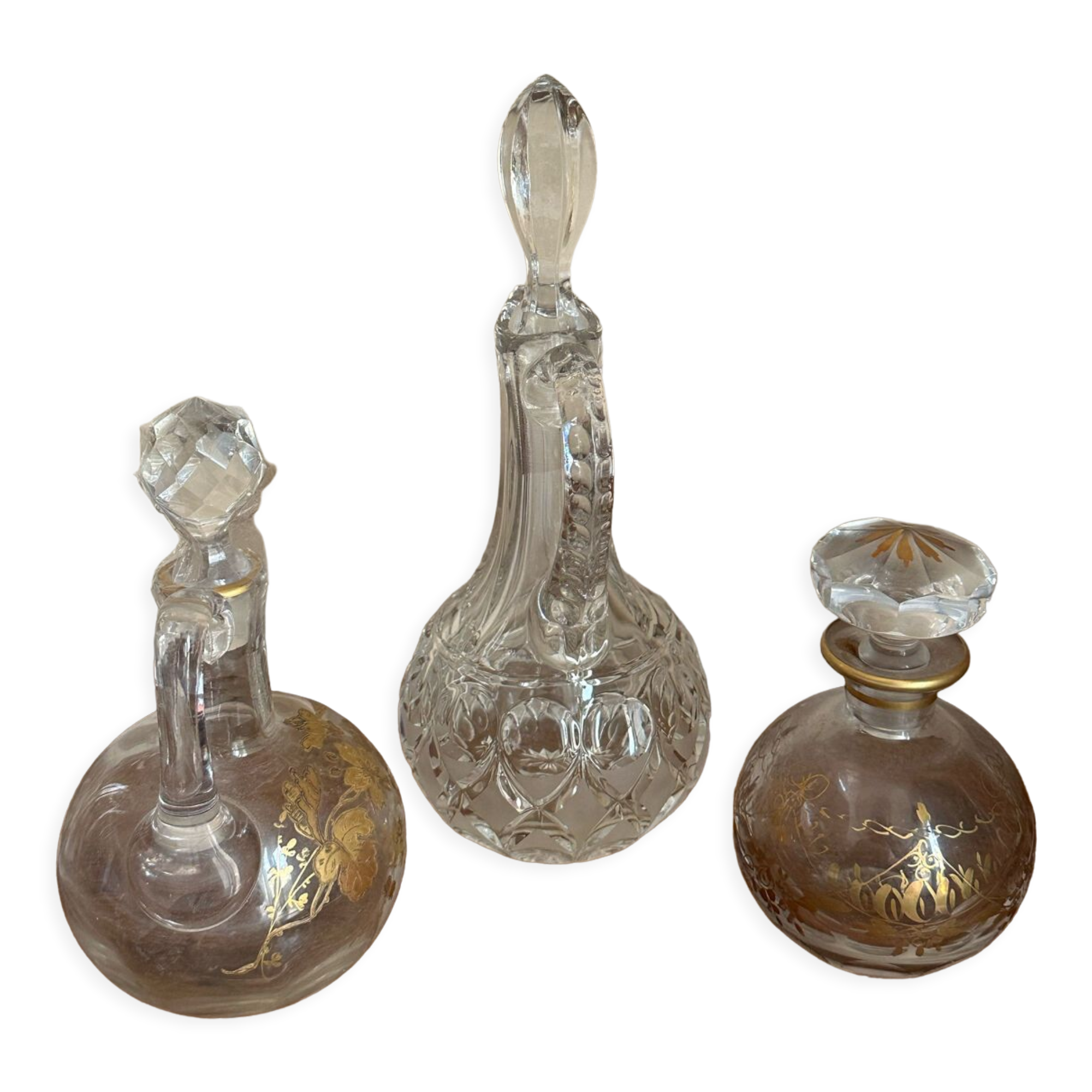 Lot of antique decanter