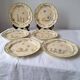 6 dinner plates with Moustiers de Longchamp decor. 1985