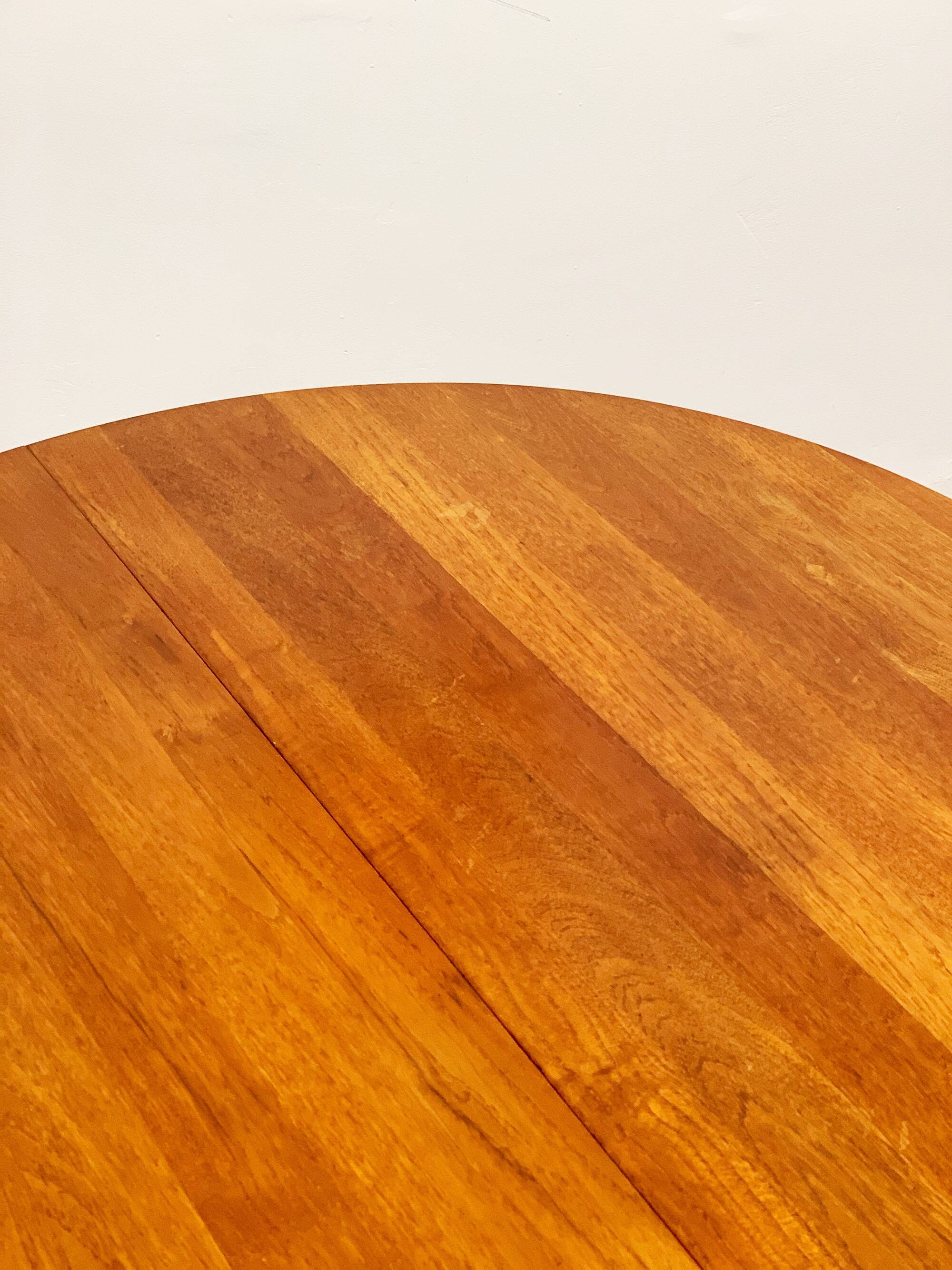 Extendable round mid century teak dining table, 1950s, Denmark