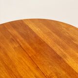 Extendable round mid century teak dining table, 1950s, Denmark