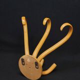 Porte manteau patère murale en bois courbé perroquet vintage