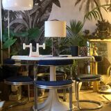 Modernist cubist Building table lamp by Curtis Jere