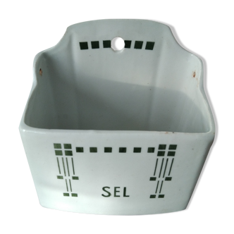 Art Deco earthenware salt box