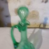 green glass carafe