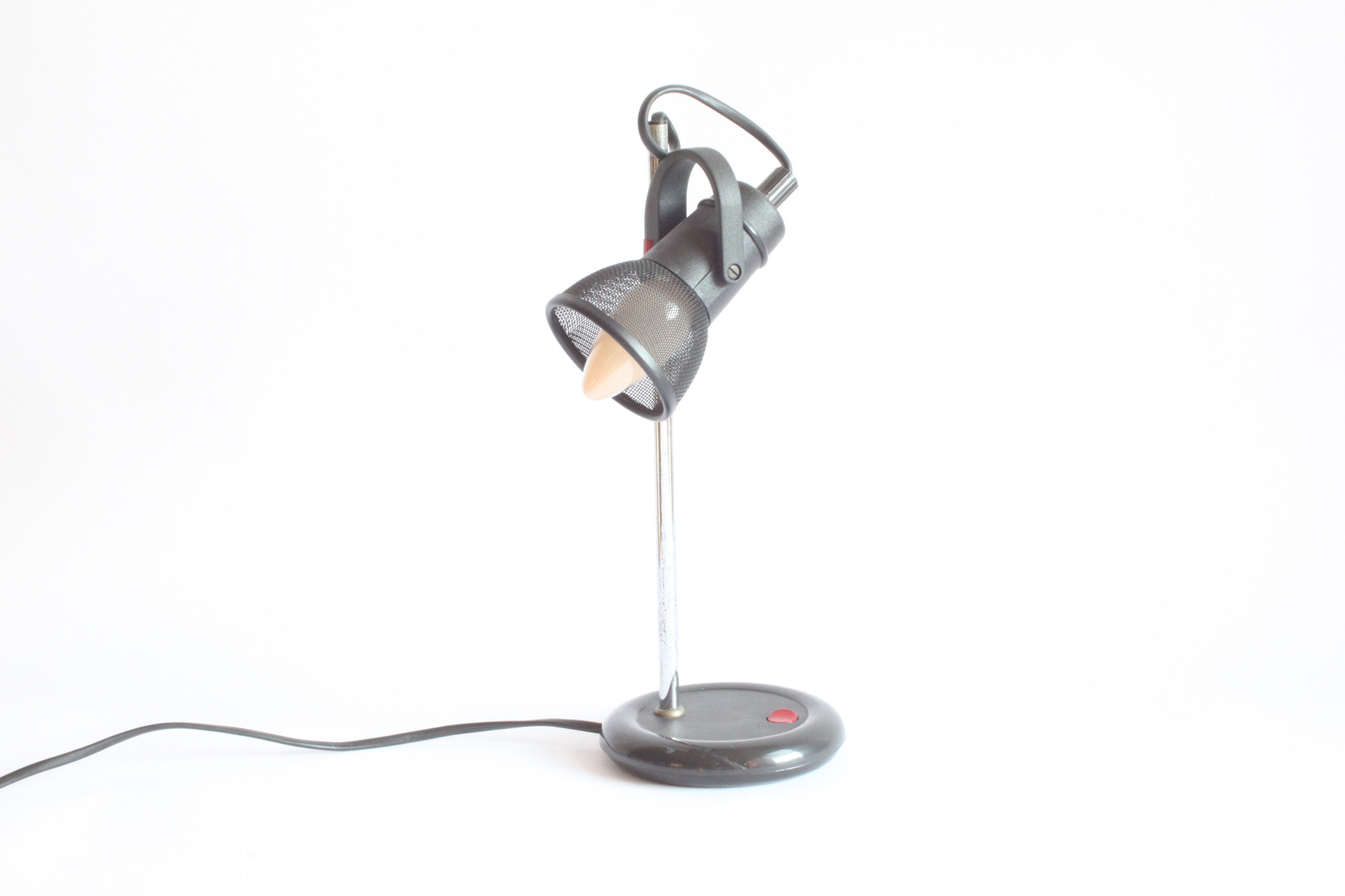 Black gauze nightlamp or bedside lamp, 1980