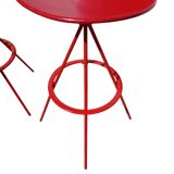 Paire tabourets de bar rouge / Vintage Design Lottus Enea