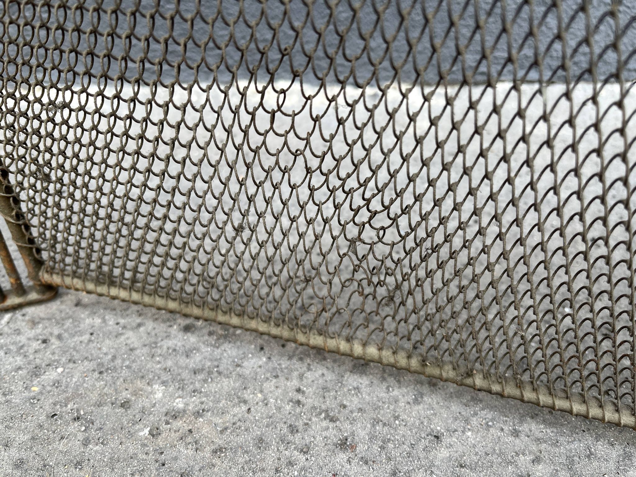 Old 19th century fireplace screen, 4-panel spark arrester