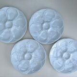 Porcelain oyster plate – set of 4