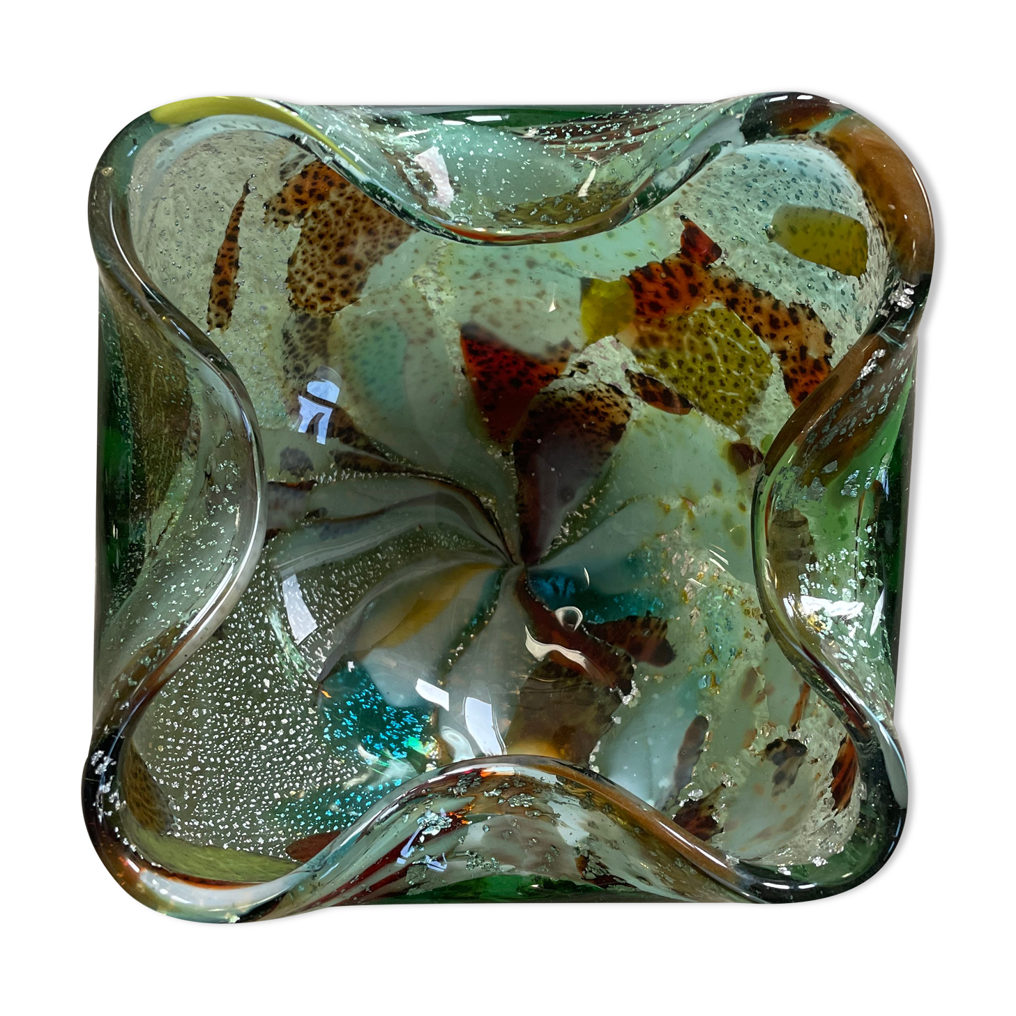 Tutu-frutti glass pocket trays from Murano circa 1960