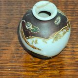 Vase ancien avec cachet satsuma Japon en porcelaine émaillée