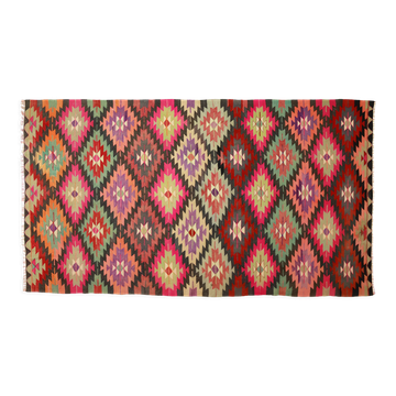 Anatolian handmade kilim rug 296 cm x 163 cm