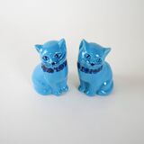 Ceramic cat figurines, Swedish design, 1970s, manufactured by Guldkroken