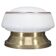 1930s Art Deco brass ceiling light with opaline glass shade, Czechoslovakia, Res