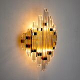 Venini wall lamp, murano glass, italy, 1970