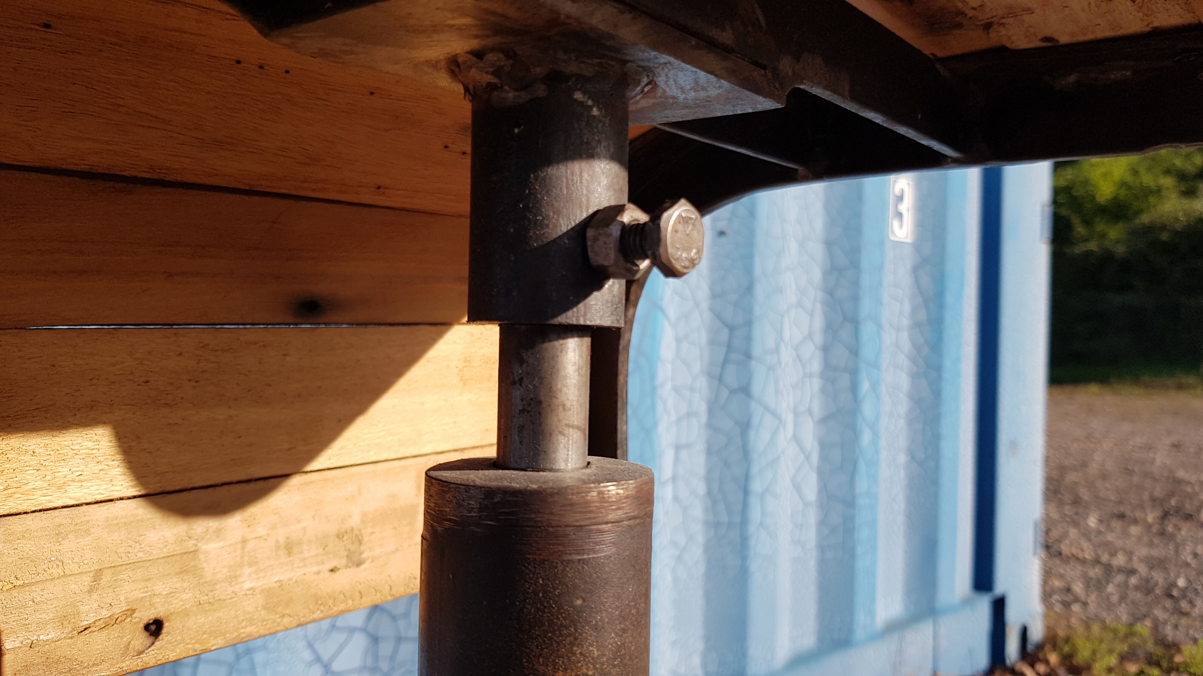 Bar stool design cast iron and wood