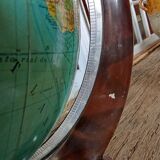 Ancien Globe Terrestre Verre  Lumineux Mappemonde Art Déco Colomb W. Jaden