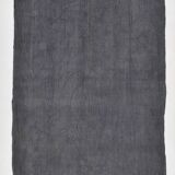 5x8 Anthracite Grey Handwoven Vintage Kilim Rug, 159x235 Cm