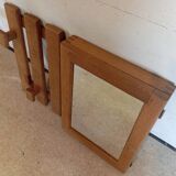 Wall-mounted wardrobe in solid oak