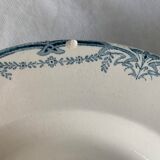 Service 20 plates and 3 dishes blue earthenware Vaucluse U-C Sarreguemines Digoin