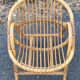 Small armchair shell bamboo and rattan, child, vintage, 60s